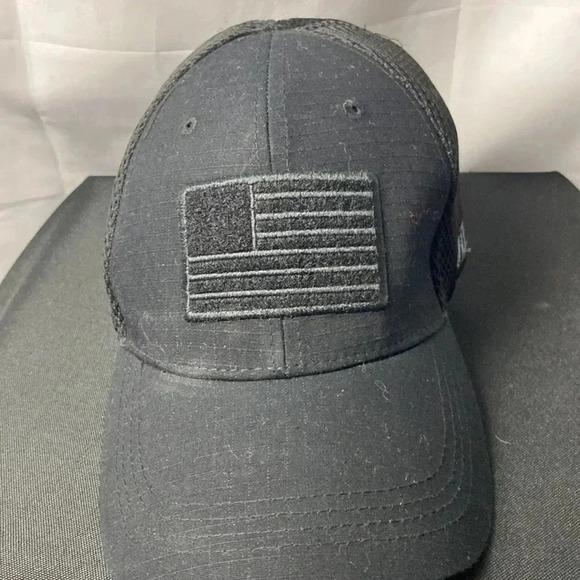 HIGHLAND TACTICAL MENS ONE SIZE FITS MOST BLACK AMERICAN FLAG PATCH ON FRONT - Picture 2 of 8